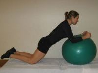 swiss ball ab exercise