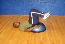 bosu ball lower ab crunches